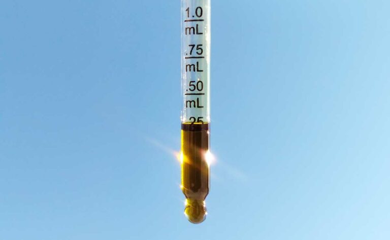 CBD oil dose in graduated eydropper